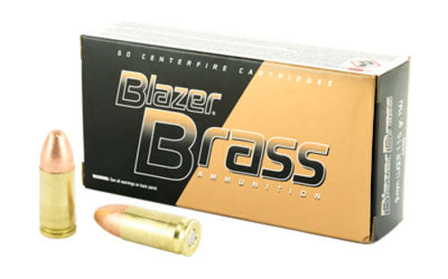 Ammunition Blazer Ammunition Blazer Brass 9mm BLAZER BRASS 9MM 115GR FMJ 50/1000 • Model: Blazer Brass